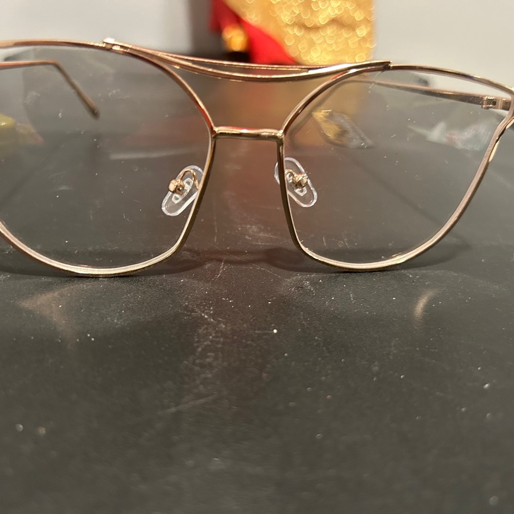 NY Collection Women's Glasses with Gold Frame clear lens ready to wear
